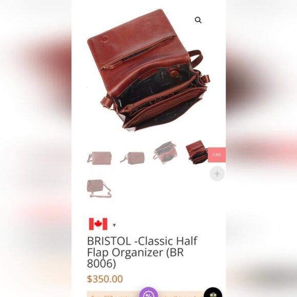 Derek Alexander Leather Classic Half Flap Organizer Purse Wallet - Picture 6 of 9